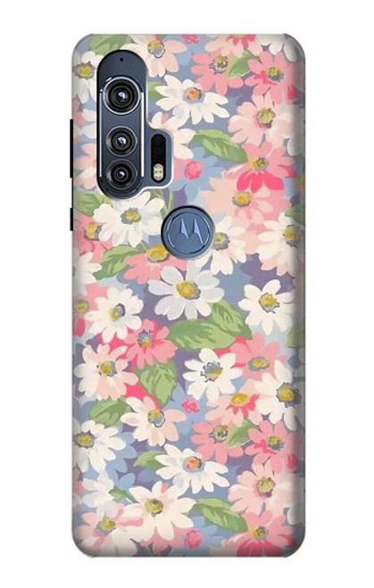 S3688 花の花のアートパターン Floral Flower Art Pattern Motorola Edge+ バックケース、フリップケース・カバー