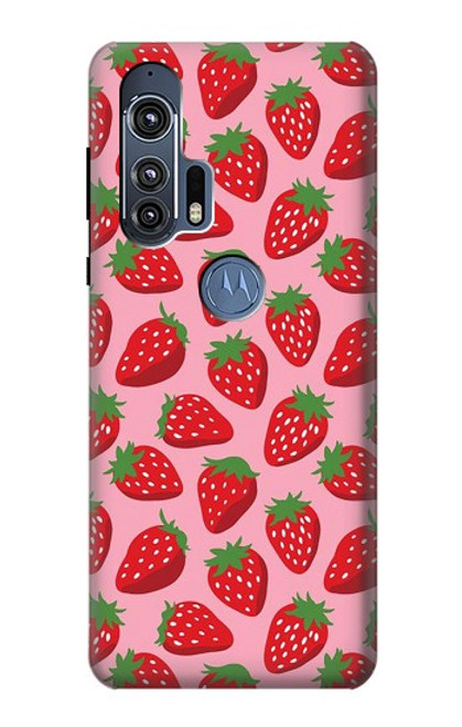 S3719 いちご柄 Strawberry Pattern Motorola Edge+ バックケース、フリップケース・カバー