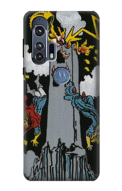 S3745 タロットカードタワー Tarot Card The Tower Motorola Edge+ バックケース、フリップケース・カバー