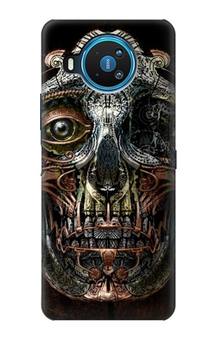 S1685 スチームパンク 頭蓋骨 Steampunk Skull Head Nokia 8.3 5G バックケース、フリップケース・カバー