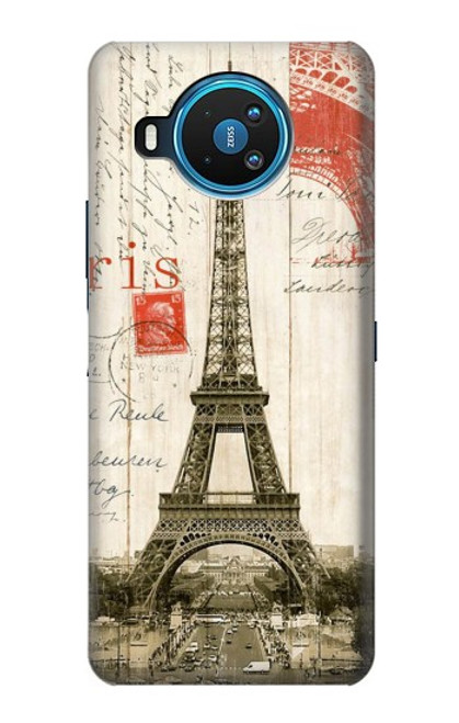 S2108 エッフェル塔パリポストカード Eiffel Tower Paris Postcard Nokia 8.3 5G バックケース、フリップケース・カバー