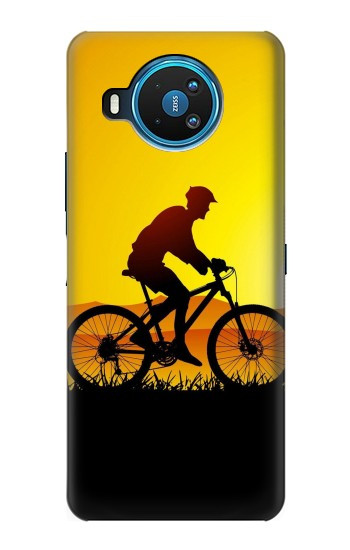 S2385 自転車 夕焼け Bicycle Bike Sunset Nokia 8.3 5G バックケース、フリップケース・カバー