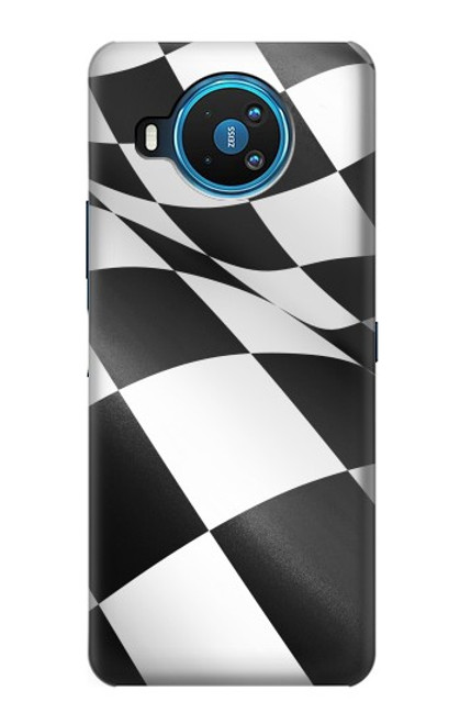 S2408 市松模様のスポーツ レース旗 Checkered Winner Flag Nokia 8.3 5G バックケース、フリップケース・カバー