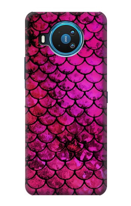 S3051 ピンク人魚のスケール Pink Mermaid Fish Scale Nokia 8.3 5G バックケース、フリップケース・カバー