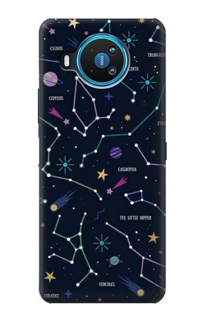 S3220 スターマップ星座星座 Star Map Zodiac Constellations Nokia 8.3 5G バックケース、フリップケース・カバー