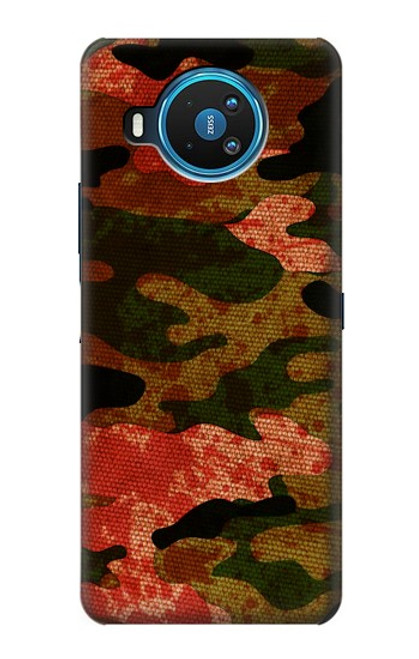 S3393 カモフラージュ 血液 Camouflage Blood Splatter Nokia 8.3 5G バックケース、フリップケース・カバー