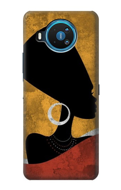 S3453 アフリカの女王ネフェルティティ African Queen Nefertiti Silhouette Nokia 8.3 5G バックケース、フリップケース・カバー