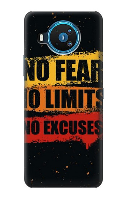 S3492 恐れのない言い訳のない No Fear Limits Excuses Nokia 8.3 5G バックケース、フリップケース・カバー