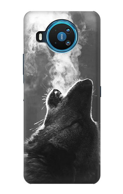 S3505 オオカミ Wolf Howling Nokia 8.3 5G バックケース、フリップケース・カバー