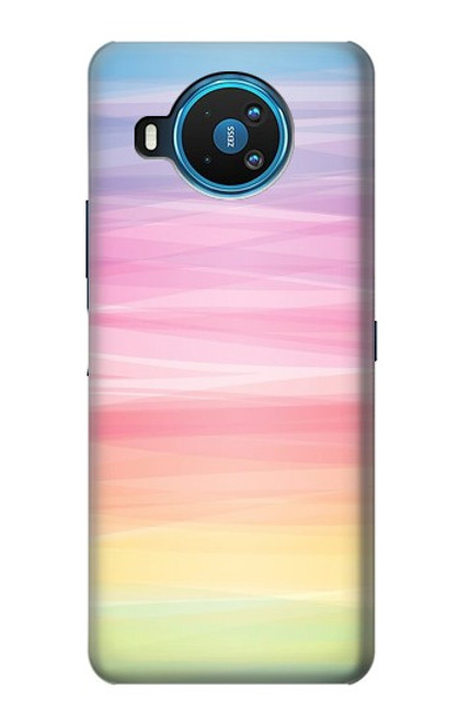 S3507 カラフルな虹 パステル Colorful Rainbow Pastel Nokia 8.3 5G バックケース、フリップケース・カバー