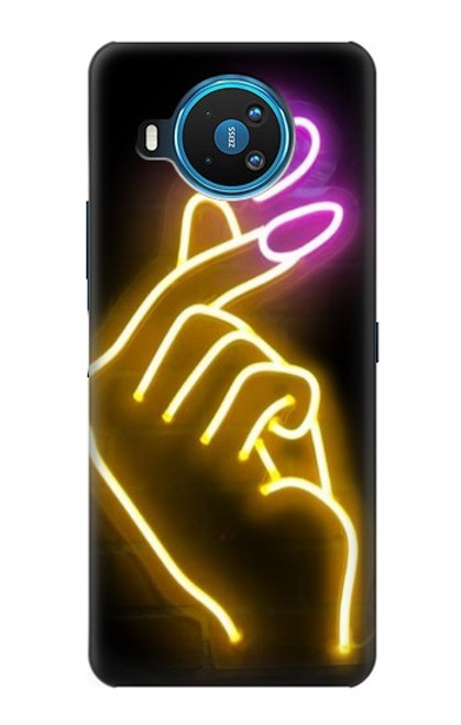 S3512 かわいいミニハート Cute Mini Heart Neon Graphic Nokia 8.3 5G バックケース、フリップケース・カバー