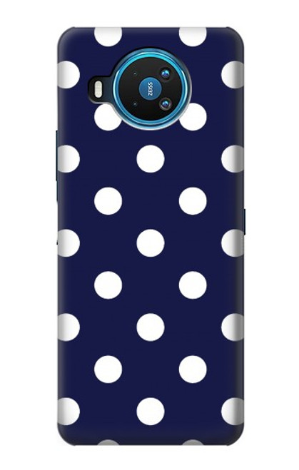 S3533 ブルーの水玉 Blue Polka Dot Nokia 8.3 5G バックケース、フリップケース・カバー