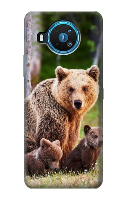 S3558 くまの家族 Bear Family Nokia 8.3 5G バックケース、フリップケース・カバー