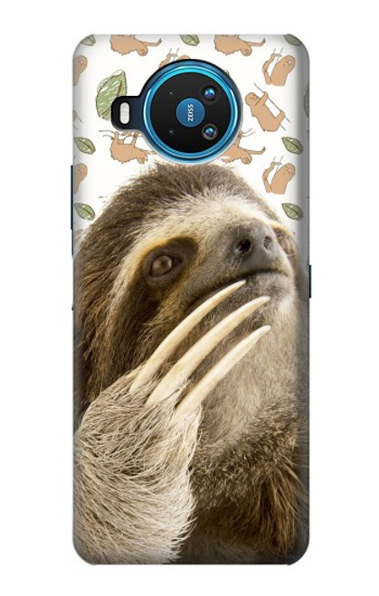S3559 ナマケモノ Sloth Pattern Nokia 8.3 5G バックケース、フリップケース・カバー