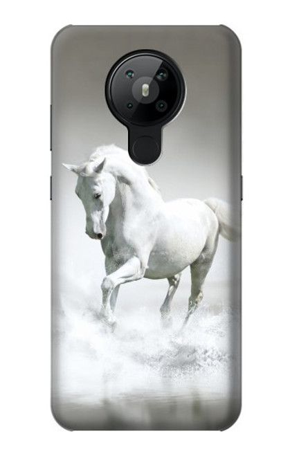 S0932 白馬 White Horse Nokia 5.3 バックケース、フリップケース・カバー