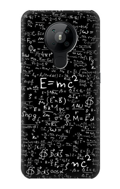 S2574 数学物理学黒板式 Mathematics Physics Blackboard Equation Nokia 5.3 バックケース、フリップケース・カバー