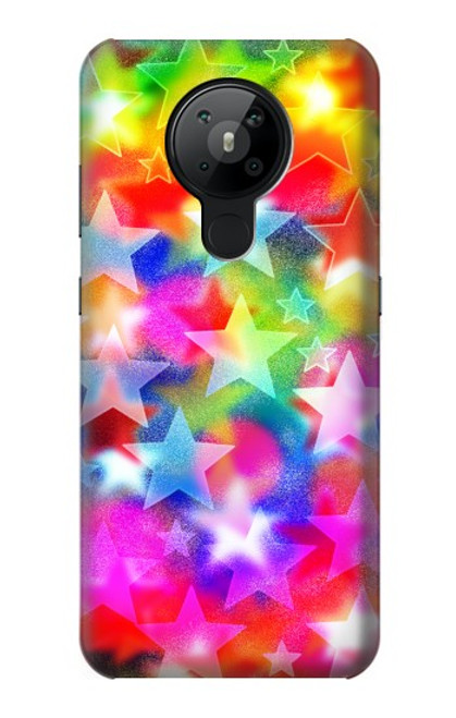 S3292 カラフルディスコスター Colourful Disco Star Nokia 5.3 バックケース、フリップケース・カバー