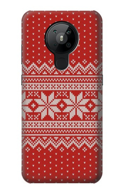 S3384 冬のシームレスな編み物パターン Winter Seamless Knitting Pattern Nokia 5.3 バックケース、フリップケース・カバー