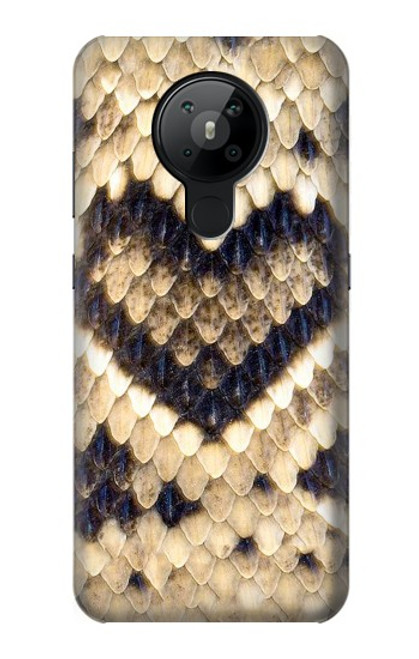S3417 ダイヤモンドガラガラヘビグラフィックプリント Diamond Rattle Snake Graphic Print Nokia 5.3 バックケース、フリップケース・カバー