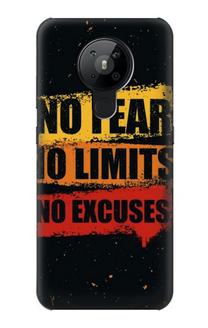 S3492 恐れのない言い訳のない No Fear Limits Excuses Nokia 5.3 バックケース、フリップケース・カバー