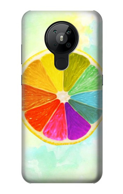 S3493 カラフルなレモン Colorful Lemon Nokia 5.3 バックケース、フリップケース・カバー