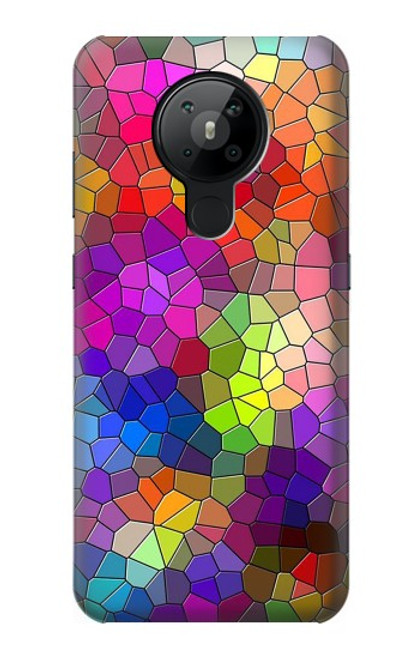 S3677 カラフルなレンガのモザイク Colorful Brick Mosaics Nokia 5.3 バックケース、フリップケース・カバー