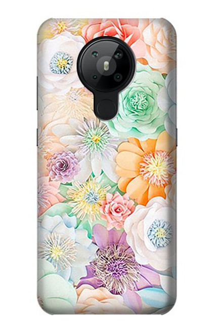 S3705 パステルフローラルフラワー Pastel Floral Flower Nokia 5.3 バックケース、フリップケース・カバー