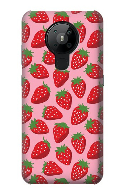 S3719 いちご柄 Strawberry Pattern Nokia 5.3 バックケース、フリップケース・カバー