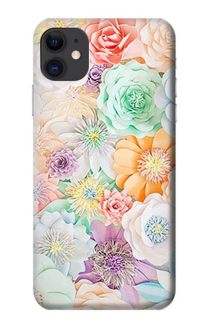 S3705 パステルフローラルフラワー Pastel Floral Flower iPhone 11 バックケース、フリップケース・カバー
