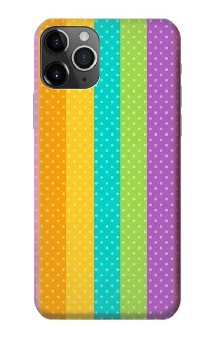 S3678 カラフルなレインボーバーティカル Colorful Rainbow Vertical iPhone 11 Pro Max バックケース、フリップケース・カバー