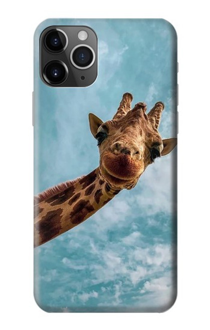 S3680 かわいいスマイルキリン Cute Smile Giraffe iPhone 11 Pro Max バックケース、フリップケース・カバー
