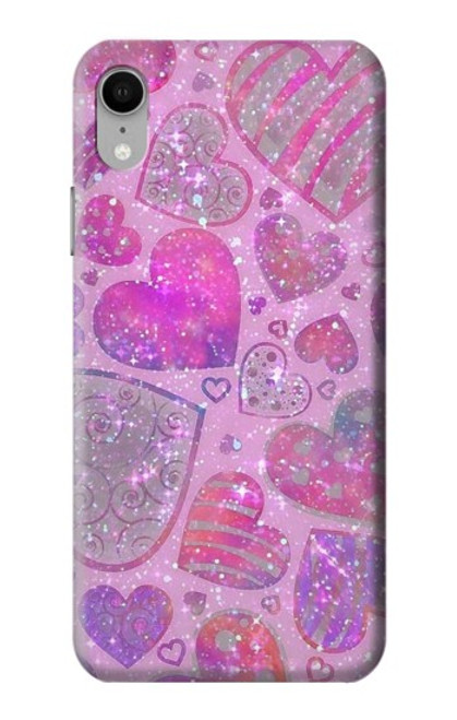 S3710 ピンクのラブハート Pink Love Heart iPhone XR バックケース、フリップケース・カバー