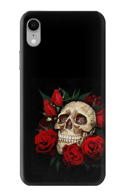 S3753 ダークゴシックゴススカルローズ Dark Gothic Goth Skull Roses iPhone XR バックケース、フリップケース・カバー