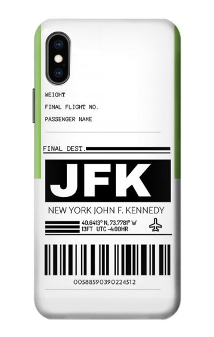 S3664 航空会社の旅行手荷物ラベル Airline Travel Luggage Label iPhone X, iPhone XS バックケース、フリップケース・カバー