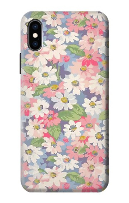 S3688 花の花のアートパターン Floral Flower Art Pattern iPhone X, iPhone XS バックケース、フリップケース・カバー