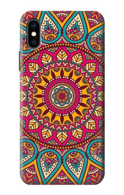 S3694 ヒッピーアートパターン Hippie Art Pattern iPhone X, iPhone XS バックケース、フリップケース・カバー