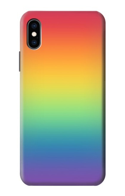 S3698 LGBTグラデーションプライドフラグ LGBT Gradient Pride Flag iPhone X, iPhone XS バックケース、フリップケース・カバー