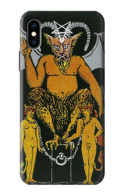 S3740 タロットカード悪魔 Tarot Card The Devil iPhone X, iPhone XS バックケース、フリップケース・カバー