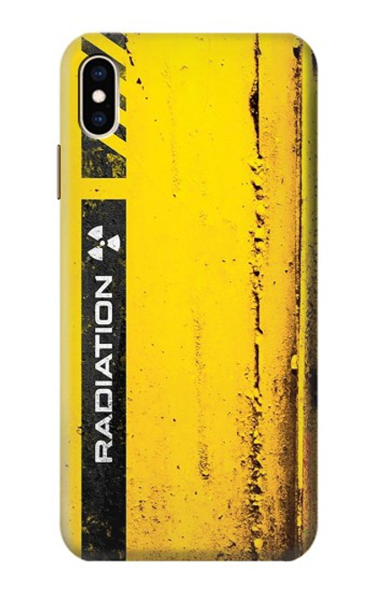 S3714 放射線警告 Radiation Warning iPhone XS Max バックケース、フリップケース・カバー