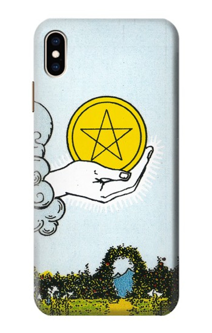 S3722 タロットカードペンタクルコインのエース Tarot Card Ace of Pentacles Coins iPhone XS Max バックケース、フリップケース・カバー