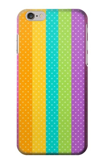 S3678 カラフルなレインボーバーティカル Colorful Rainbow Vertical iPhone 6 6S バックケース、フリップケース・カバー