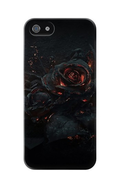 S3672 バーンドローズ Burned Rose iPhone 5 5S SE バックケース、フリップケース・カバー