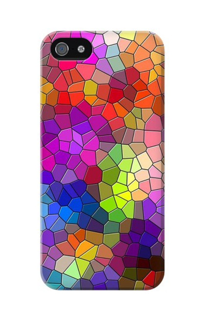 S3677 カラフルなレンガのモザイク Colorful Brick Mosaics iPhone 5 5S SE バックケース、フリップケース・カバー