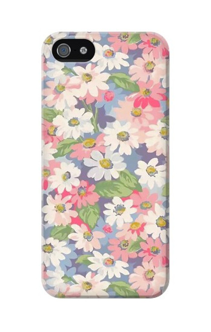 S3688 花の花のアートパターン Floral Flower Art Pattern iPhone 5 5S SE バックケース、フリップケース・カバー