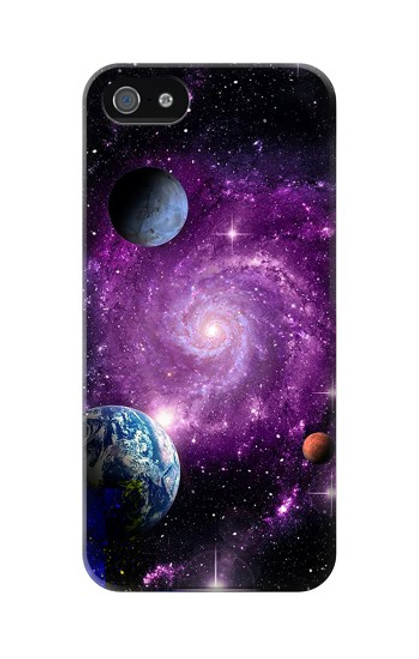 S3689 銀河宇宙惑星 Galaxy Outer Space Planet iPhone 5 5S SE バックケース、フリップケース・カバー