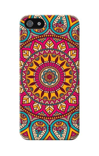 S3694 ヒッピーアートパターン Hippie Art Pattern iPhone 5 5S SE バックケース、フリップケース・カバー