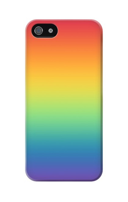 S3698 LGBTグラデーションプライドフラグ LGBT Gradient Pride Flag iPhone 5 5S SE バックケース、フリップケース・カバー