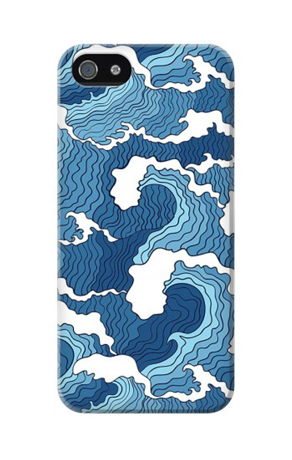 S3751 波のパターン Wave Pattern iPhone 5 5S SE バックケース、フリップケース・カバー
