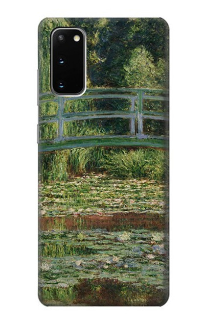 S3674 クロードモネ歩道橋とスイレンプール Claude Monet Footbridge and Water Lily Pool Samsung Galaxy S20 バックケース、フリップケース・カバー