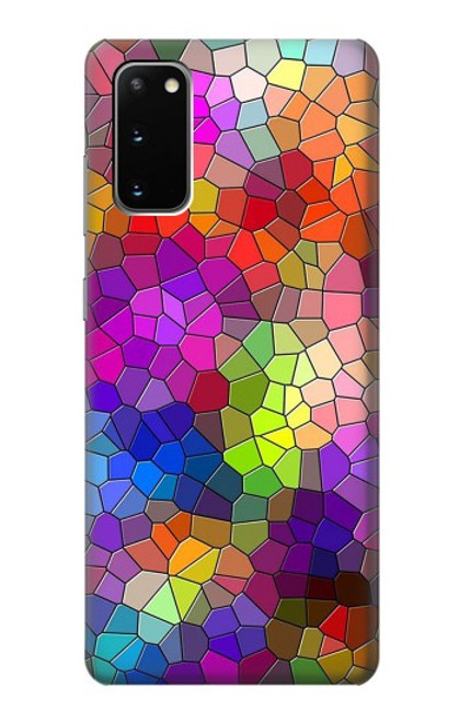 S3677 カラフルなレンガのモザイク Colorful Brick Mosaics Samsung Galaxy S20 バックケース、フリップケース・カバー